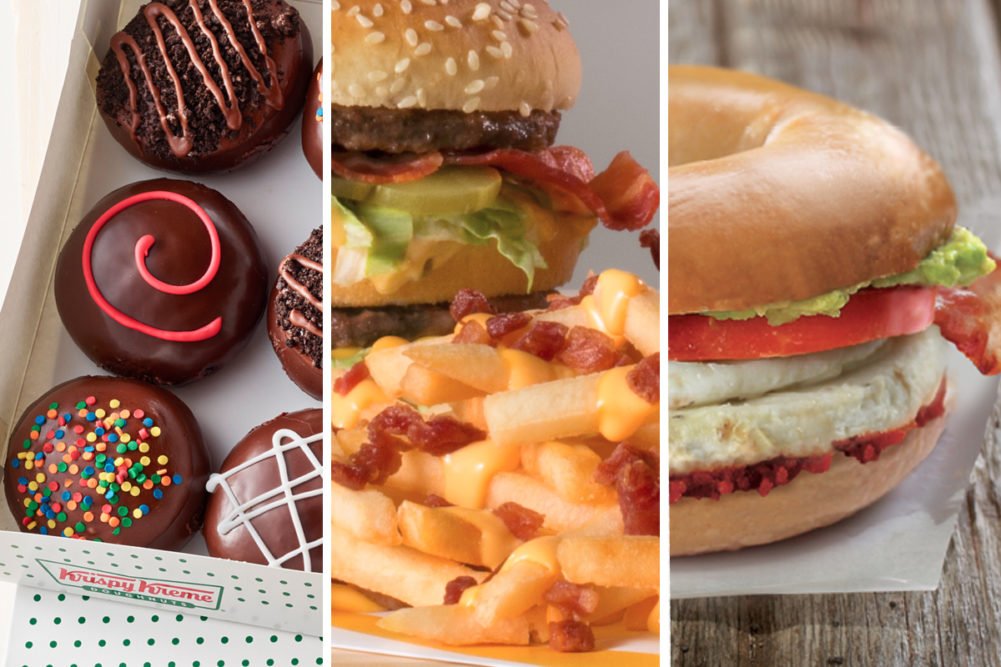 New menu items from Krispy Kreme, McDonald’s, Bruegger’s Bagels