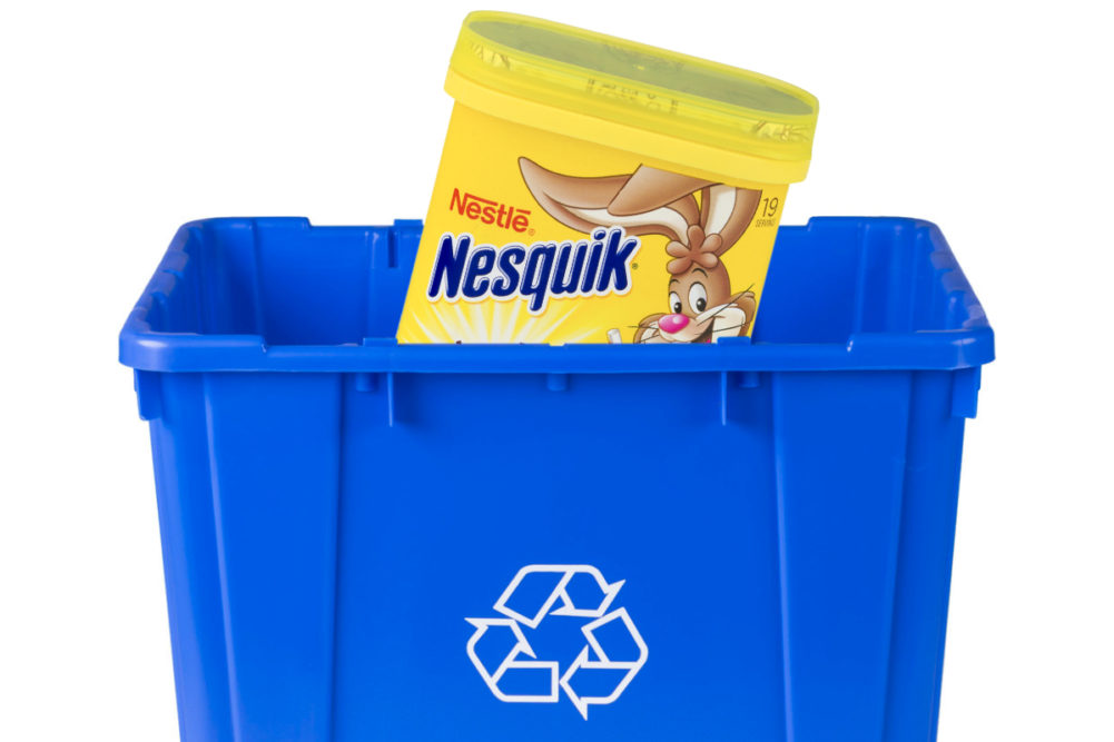 Nestle recyclable Nesquik packaging