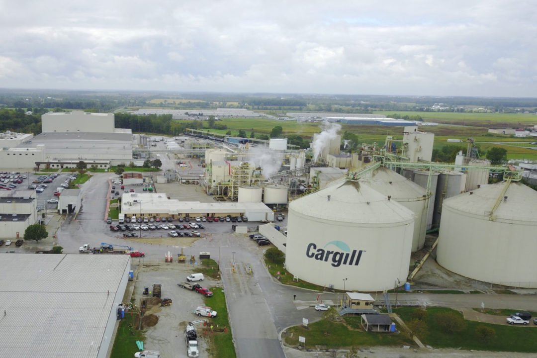 Cargill soybean crush and refined oils facility in Sidney, OH