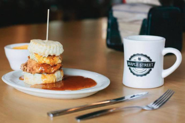 Maple Street Biscuit Co. biscuit and coffee