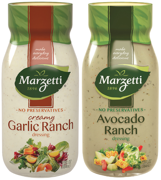 New Marzetti avocado ranch and garlic ranch dressings