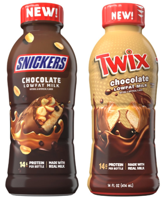 Snickers and Twix milk