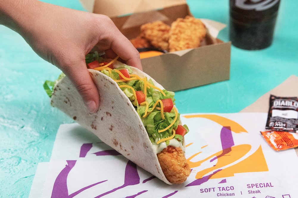 Taco Bell Crispy Tortilla Chicken taco