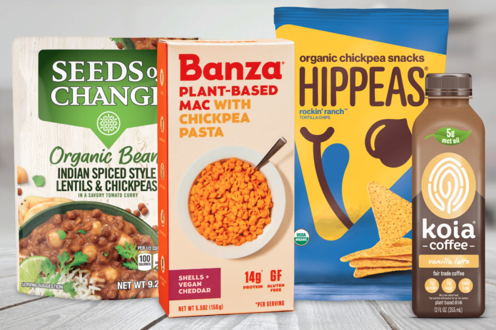 New products featuring chickpeas from Mars, Banza, Hippeas and Koia
