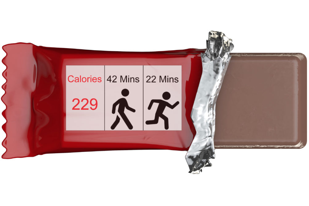 PACE labeling on chocolate bar