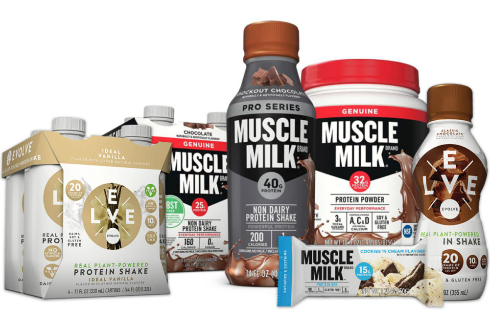 Cytosport Muscle Milk and Evolve products