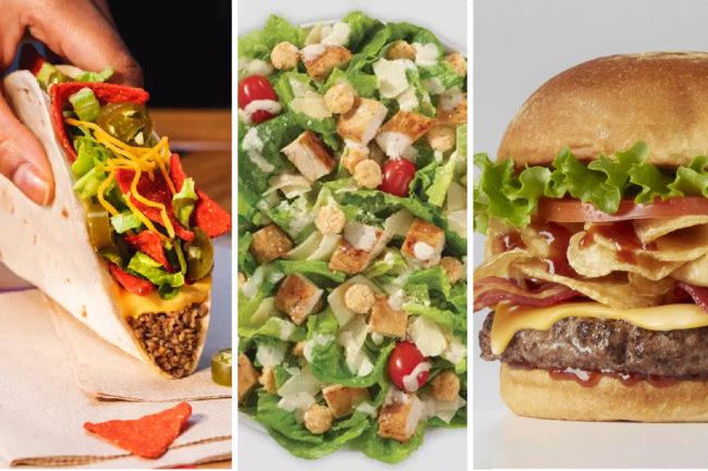 Crunchy menu items from Taco Bell, Wendy’s, Johnny Rockets