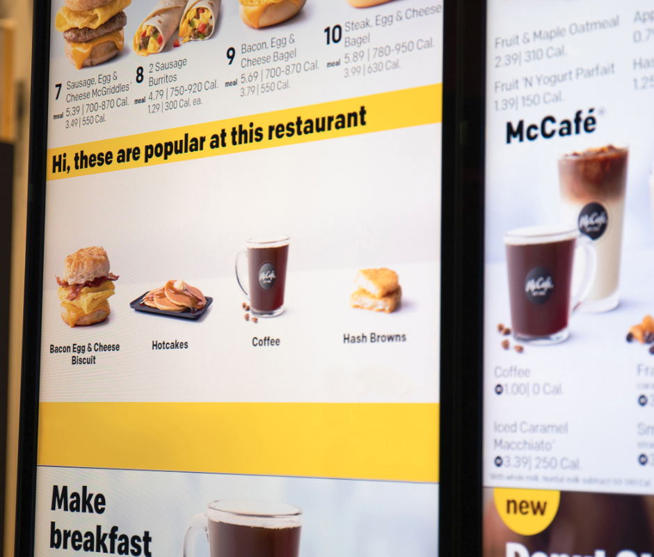 McDonald's menu board technology