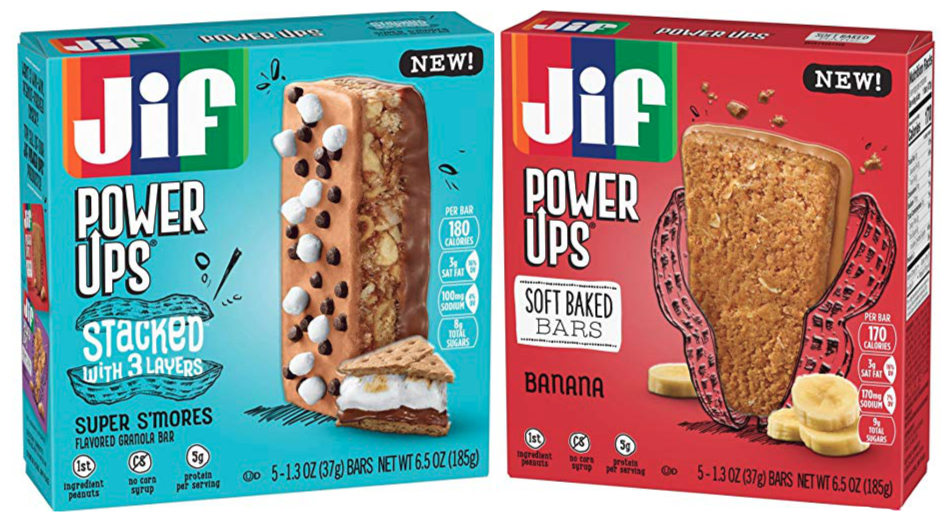 Jif Power Ups Soft Baked and Triple Stacked Bars, J.M. Smucker