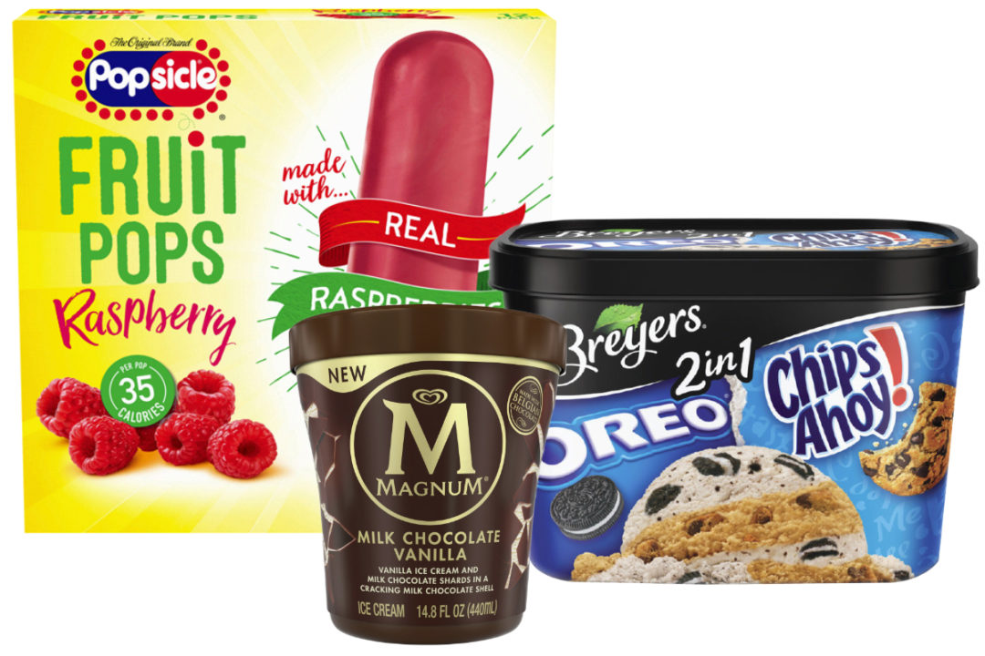 Unilever ice cream products
