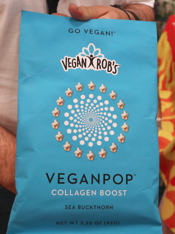 Vegan Rob's VeganPop ready-to-eat popcorn with collagen