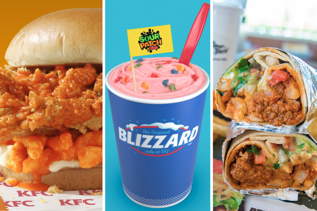 New menu items from KFC, Dairy Queen and Del Taco