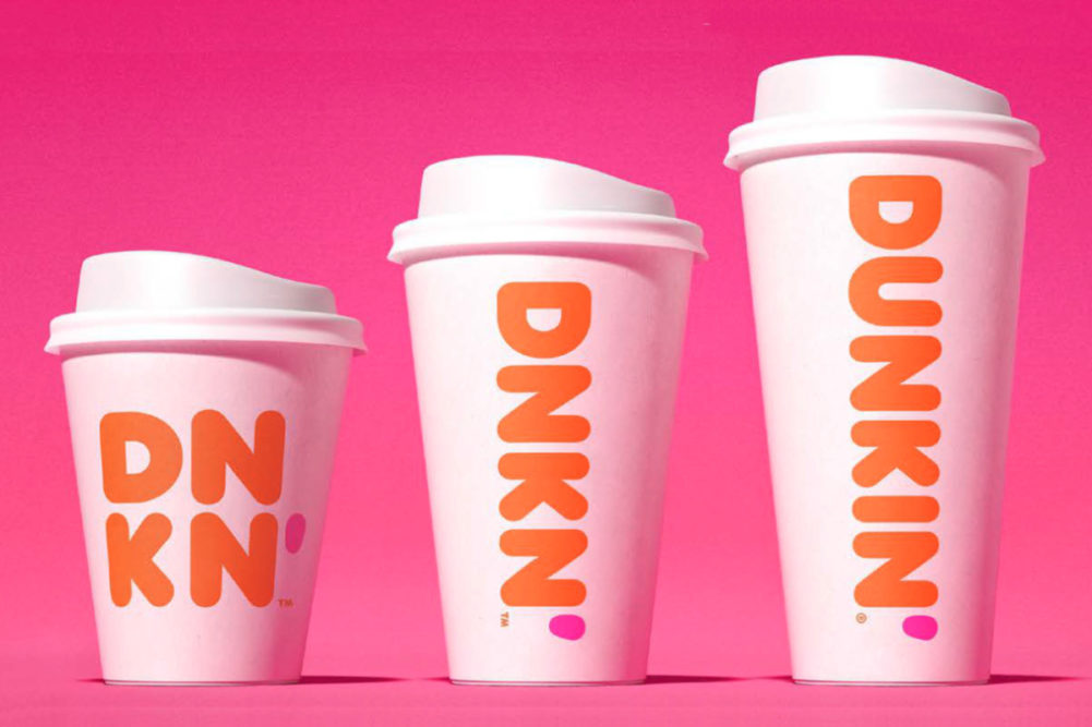 Dunkin' double-walled paper cups
