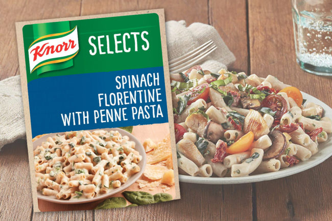 Knorr Selects Spinach Florentine with Penne Pasta, Unilever