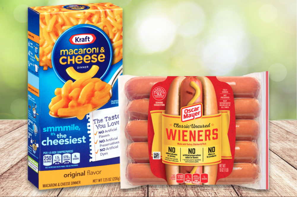 Kraft Macaroni & Cheese and Oscar Mayer hot dogs, Kraft Heinz