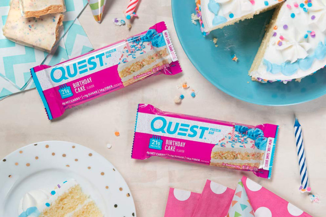 Birthday cake Quest bars