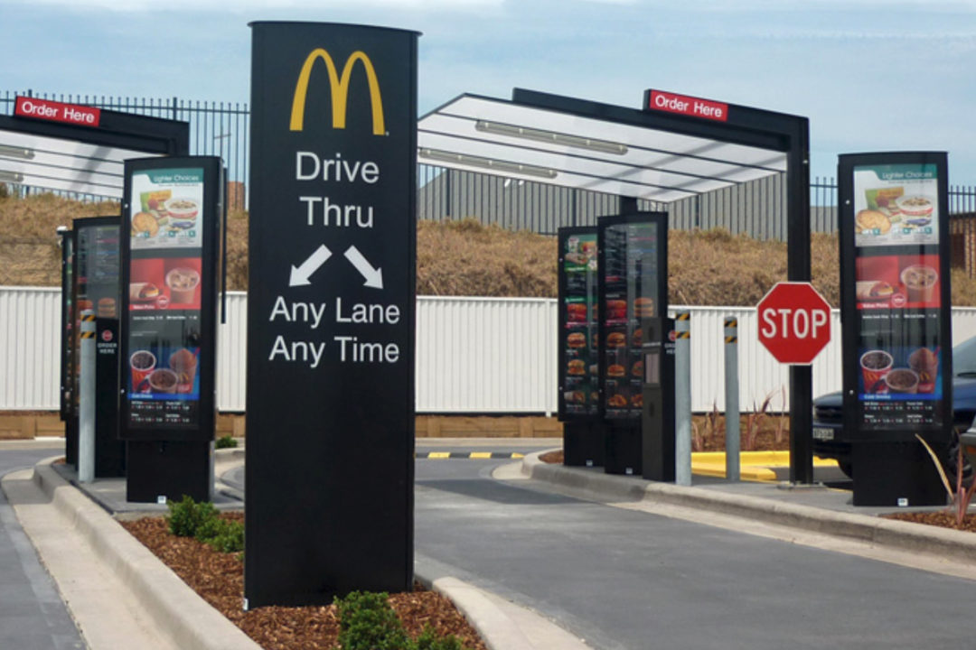 McDonald's drive-thru lanes