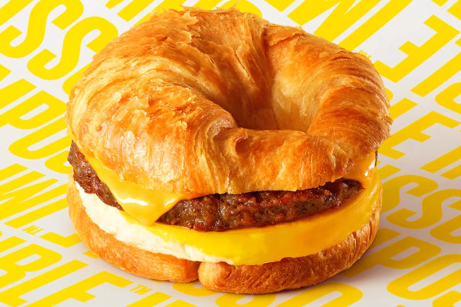Burger King Impossible Croissan’wich with Impossible Pork