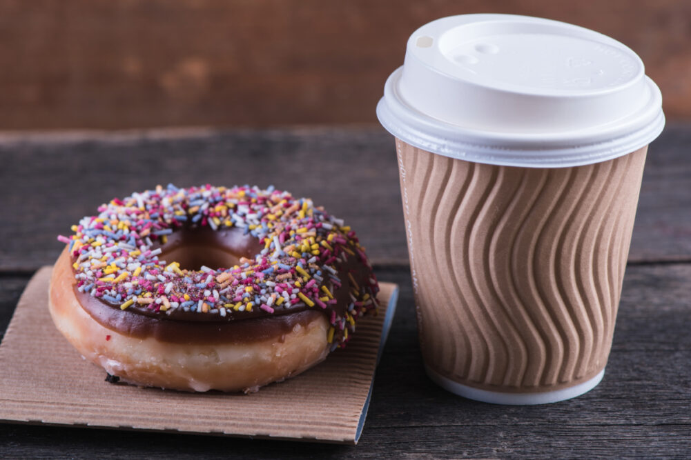 Coffee and donut