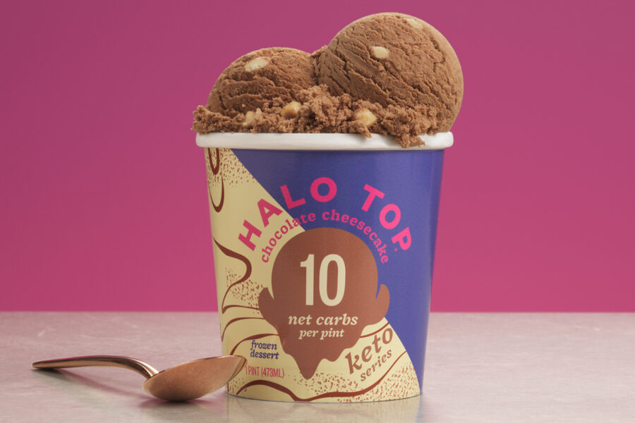 halo top keto chocolate cheesecake frozen dessert