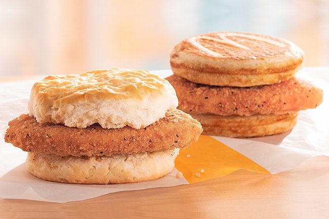 McDonald's Chicken McGriddles and McChicken Biscuits