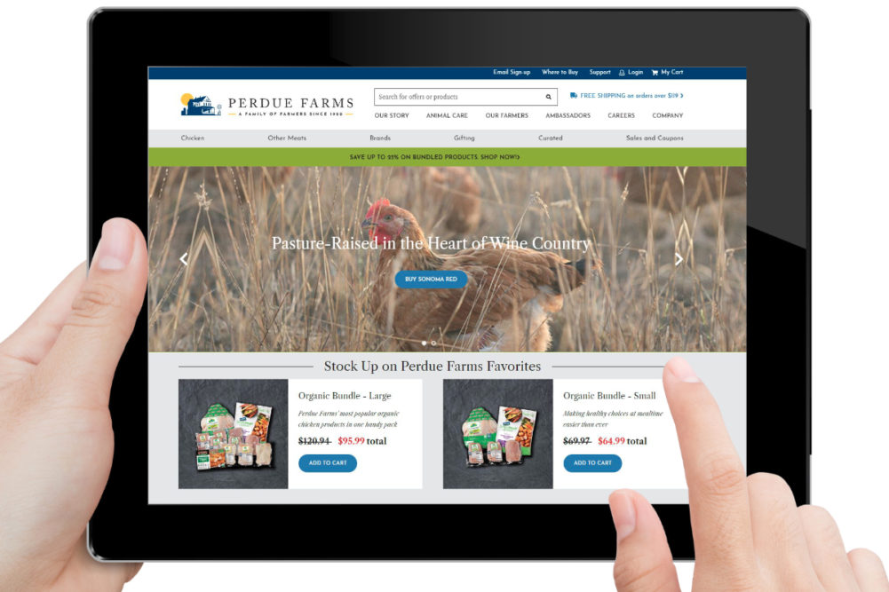Perdue Farms new e-commerce site
