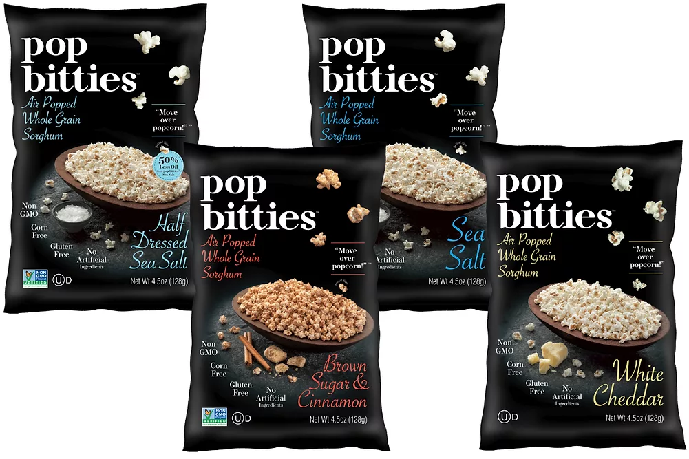 Pop Bitties air popped whole grain sorghum snack