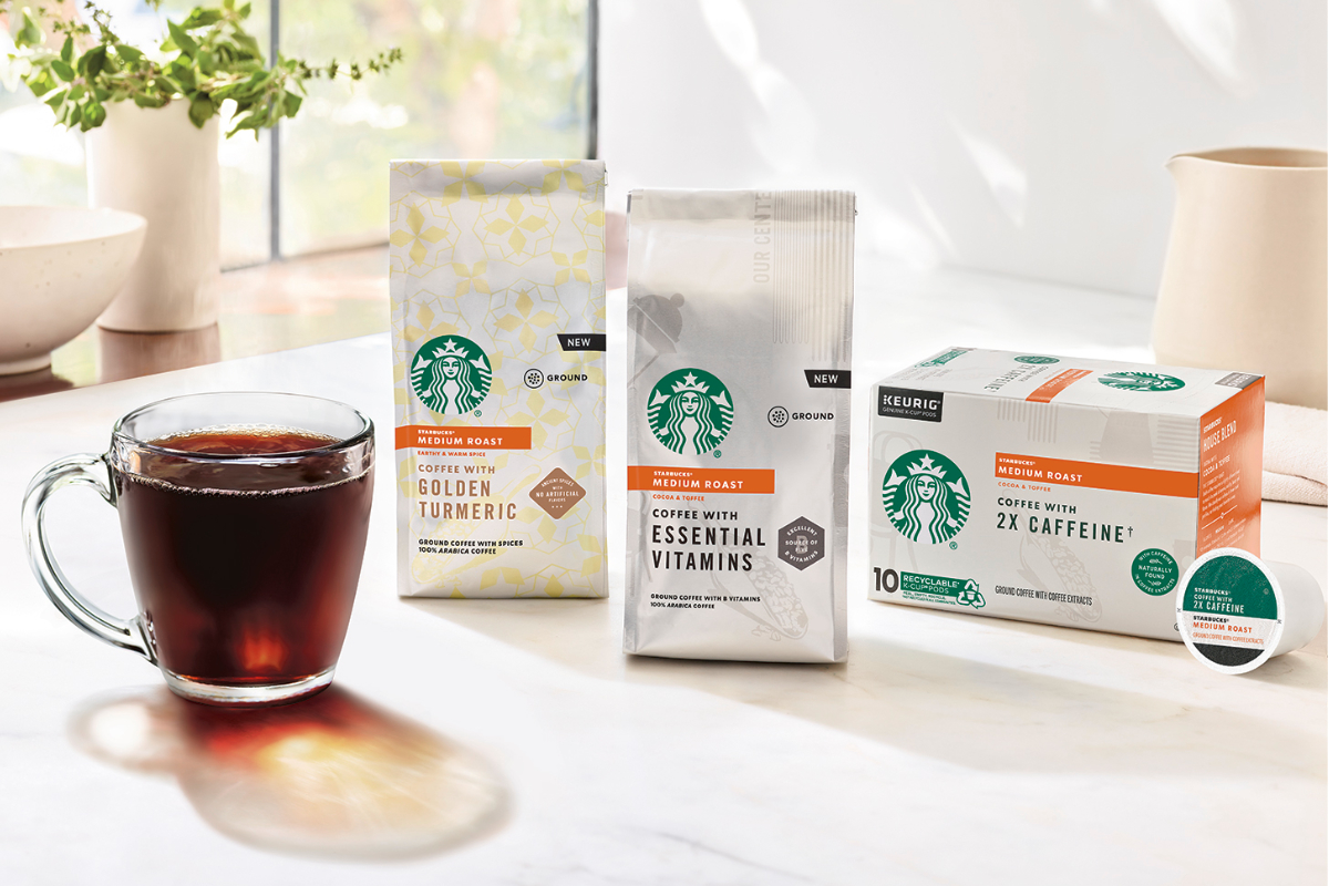 Starbucks coffee with vitamins, turmeric and 2x caffeine