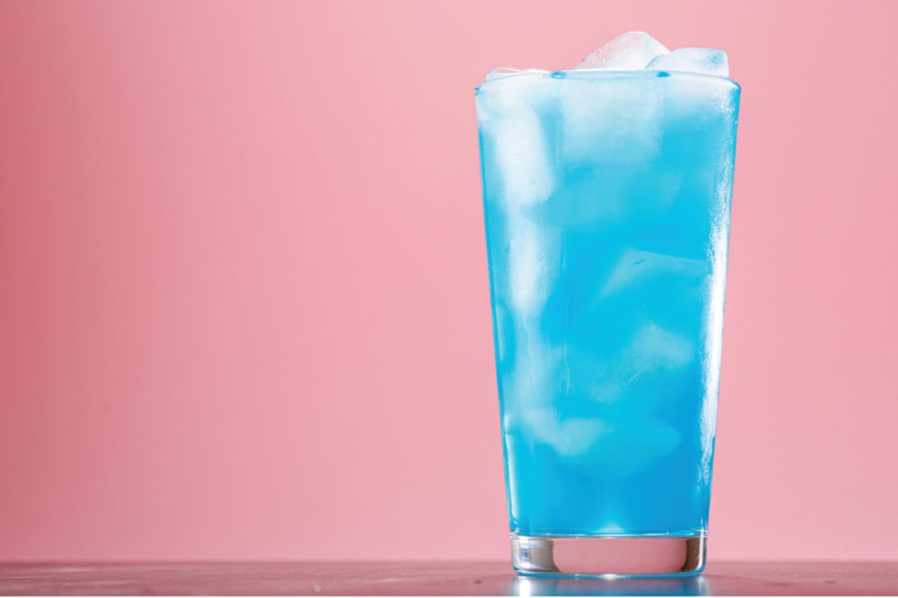 blue beverage