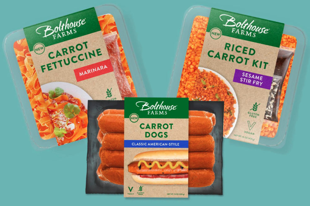 Bolthouse Farms Wunderoots Carrot Dogs, Carrot Fettucine and Riced Carrots