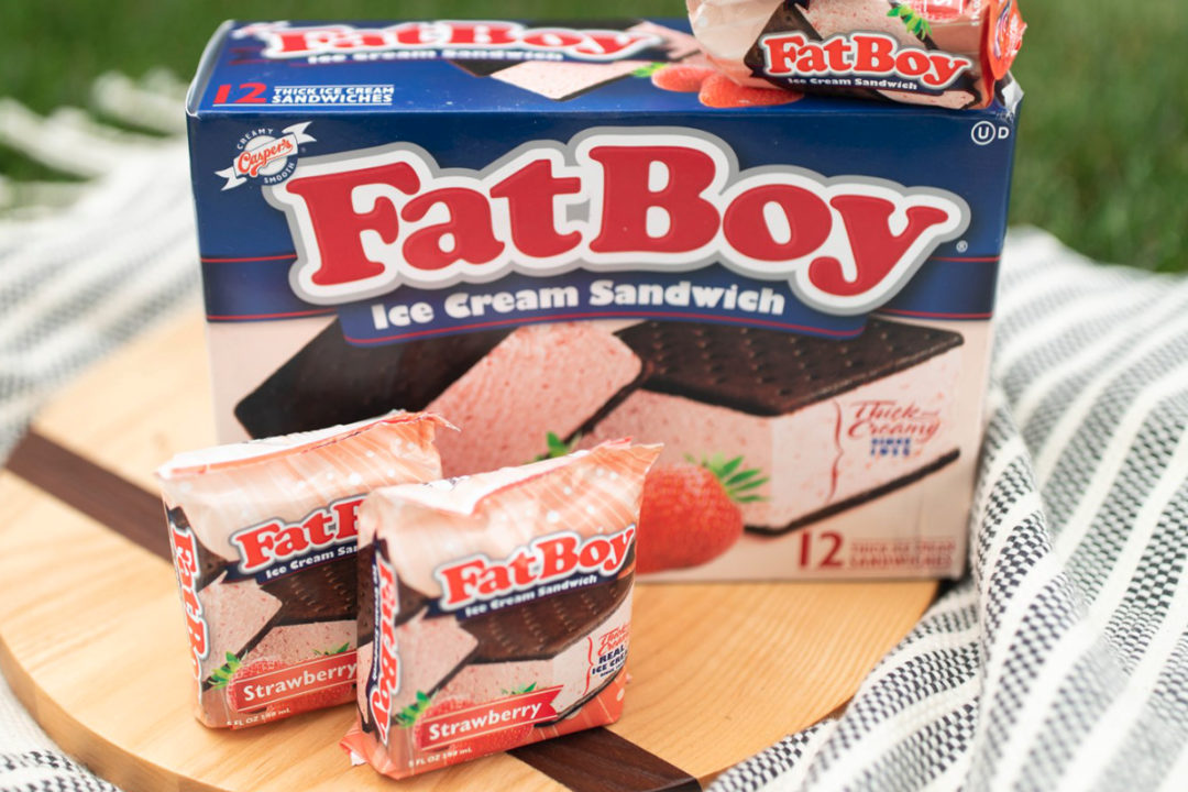 FatBoy strawberry ice cream sandwiches