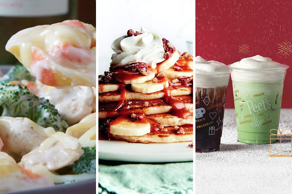 Holiday menu items from TGI Fridays, Corner Bakery Cafe, Peet’s Coffee