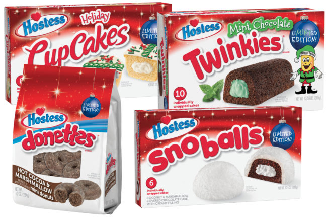 Hostess holiday snack cakes