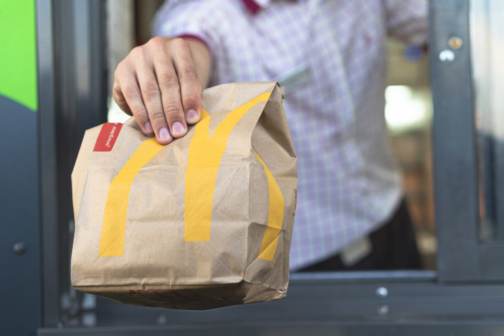 McDonald's drive-thru bag