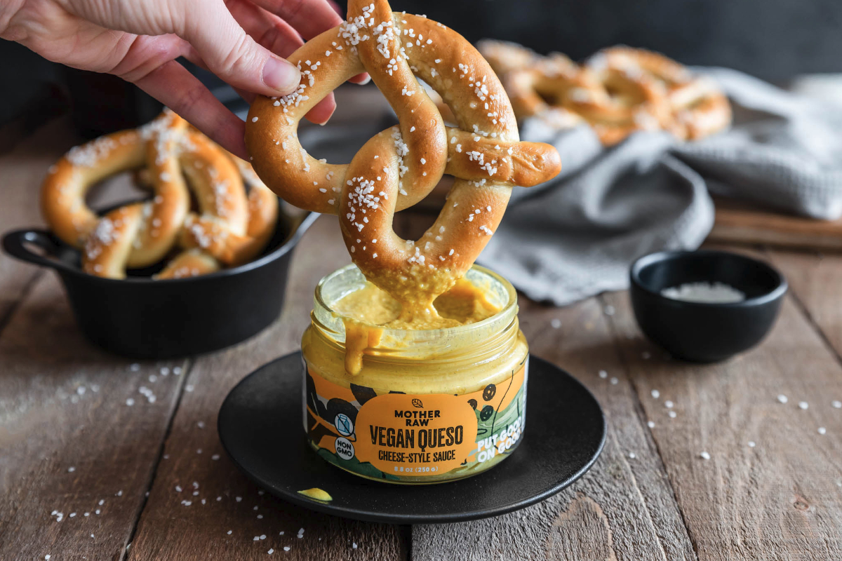 Mother Raw queso pretzel dip