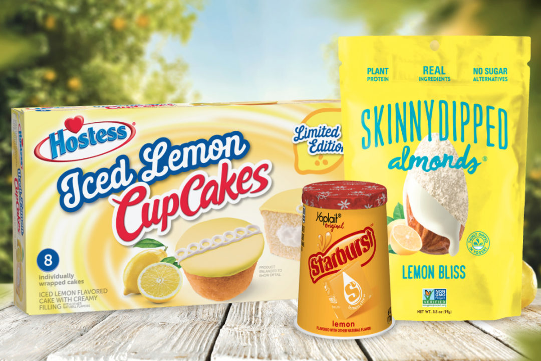 Lemon products from General Mills, Hostess and SkinnyDipped Almonds