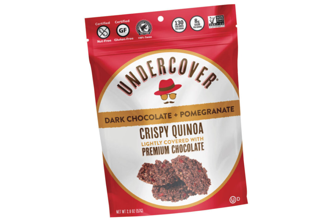 Undercover Snacks Dark Chocolate + Pomegranate flavored snack