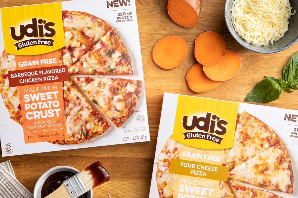 Udi's gluten-free sweet potato crust pizza