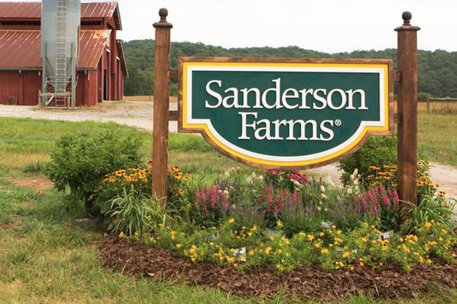 Sanderson Farms sign