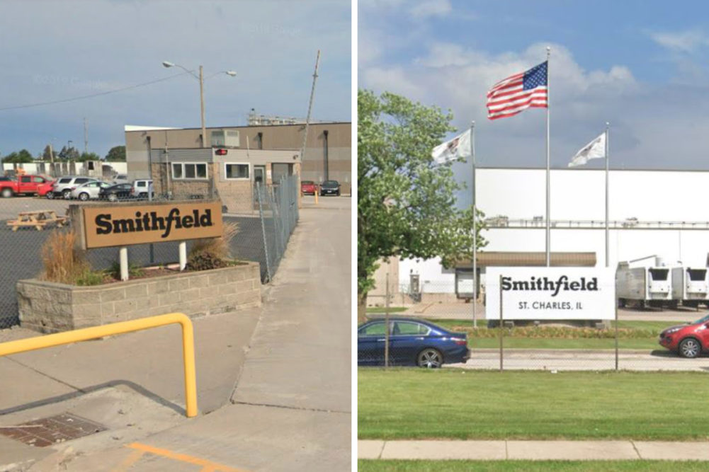 Smithfield Foods facilities in Montmouth and St. Charles, Illinois