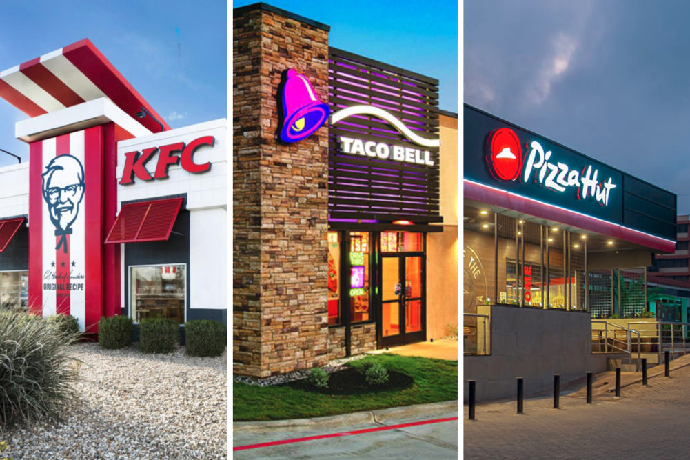 Yum! Brands restaurants: KFC, Taco Bell, Pizza Hut