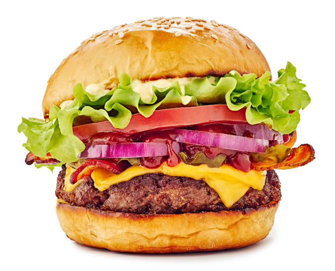 plant-based burger red color