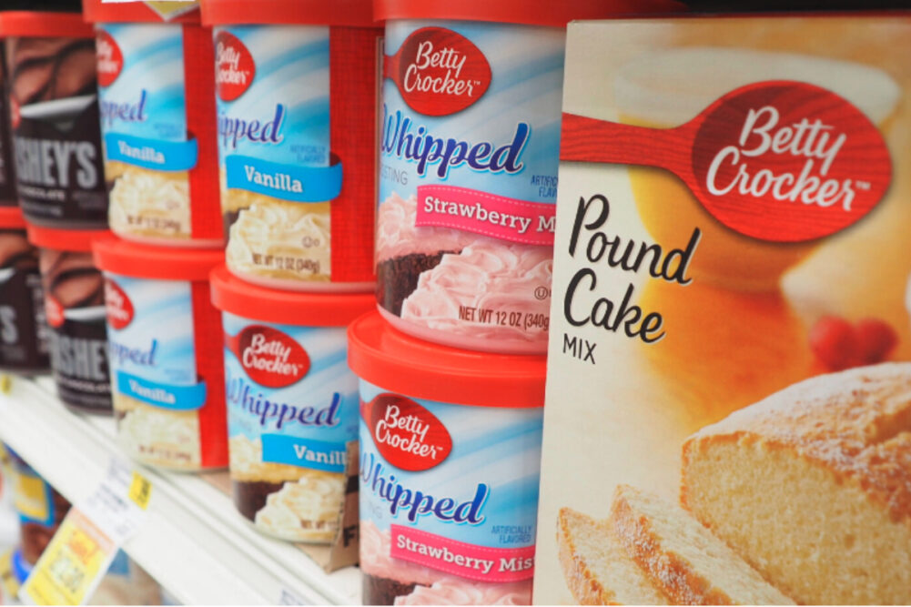 Betty Crocker products on shelves