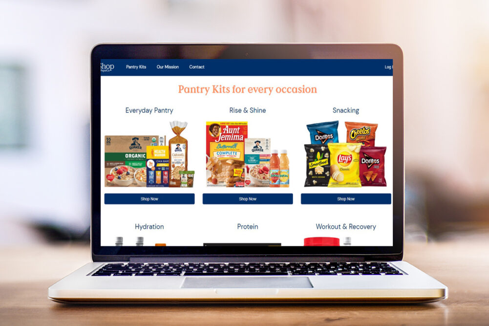 PepsiCo Pantry Shop on computer