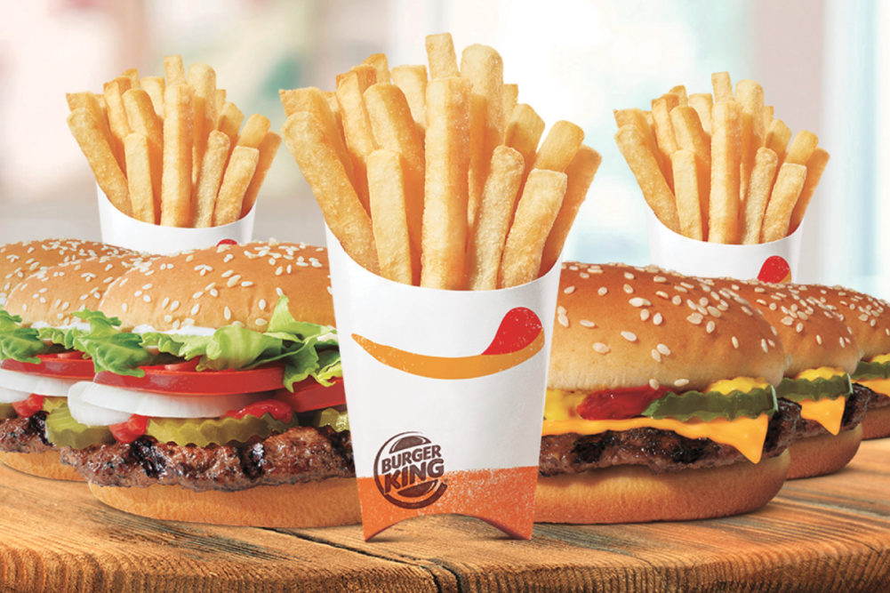 Burger King burgers and fries