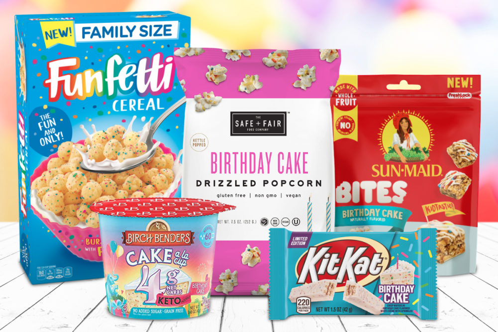 Birthday cake flavored products