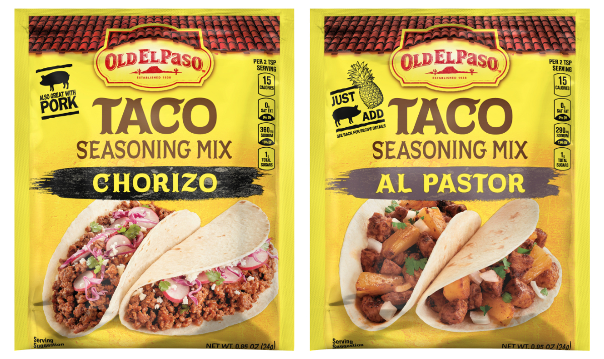 Old El Paso Chorizo and Al Pastor Taco Seasoning Mixes