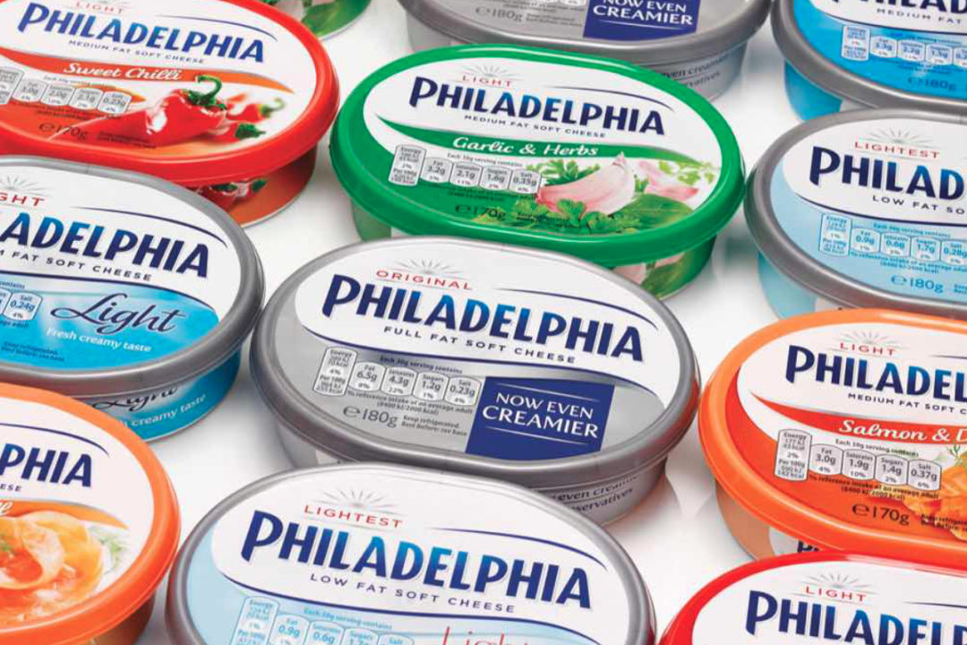 Philadelphia cream cheese recyclable packaging