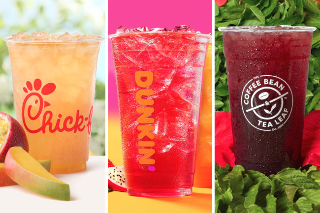 New tea-based beverages from Chick-fil-A, Dunkin and The Coffee Bean & Tea Leaf