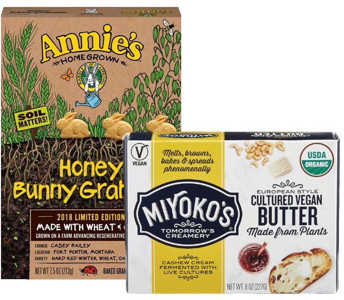 Annie's Graham Bunnies and Miyoko's Vegan Butter